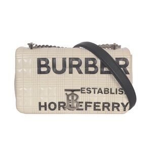 ❤️ Burberry Cream Quilted Lola TB Small Leather Crossbody Bag ❤️